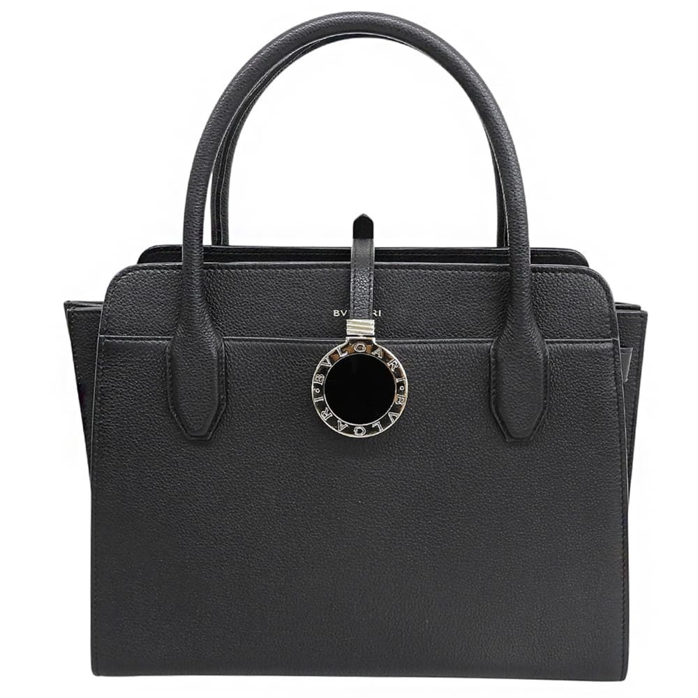 BVLGARI Bulgari Alba All Leather Handbag Women's Black